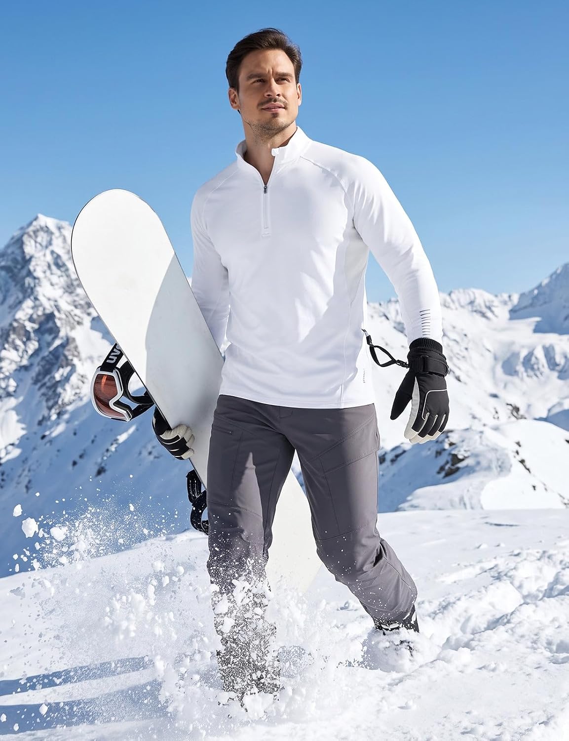 baleaf Men's Thermal Shirt Base Layer Long Sleeve Quarter Zip