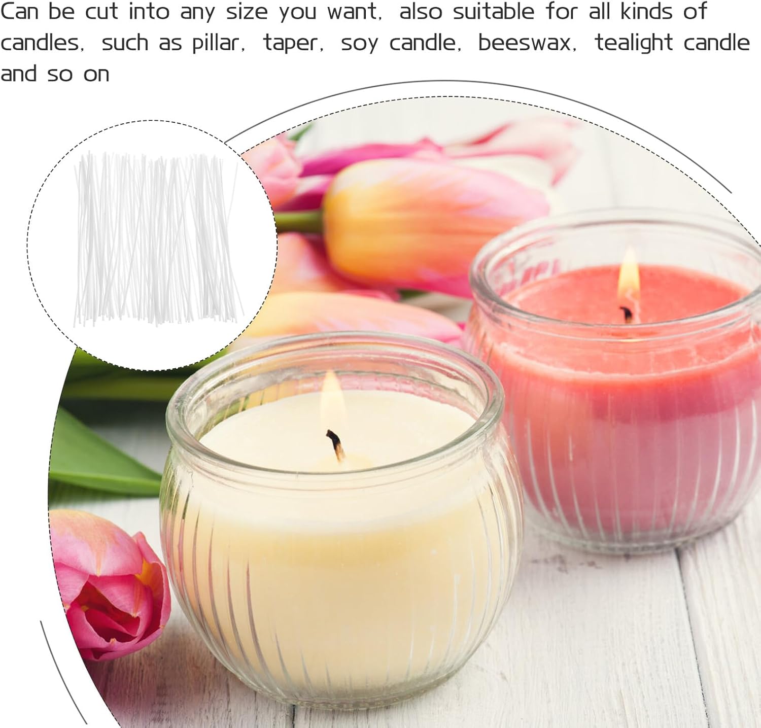Xmas Cotton Candle Wick Replacement 100pcs for DIY Candle Making image 4