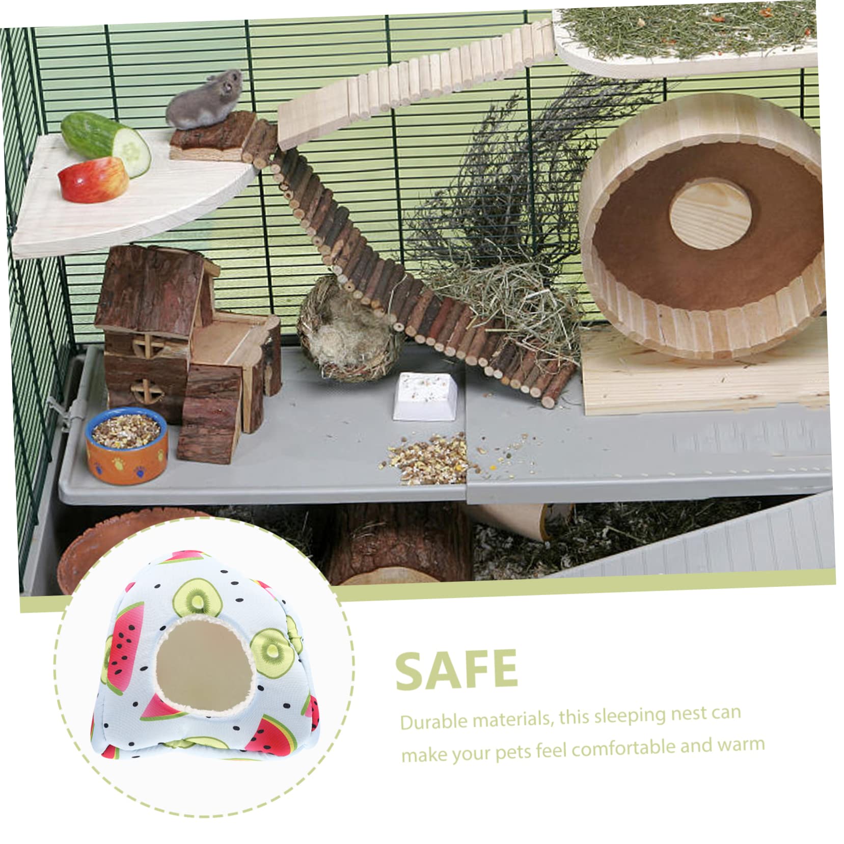 Yardwe 3stücke Kuschelnest Für Kleine Haustiere Warmes Hamsternest Für Meerschweinchen Zuckergleiter Und Andere Kleintiere Und Für Wintertage Weichem