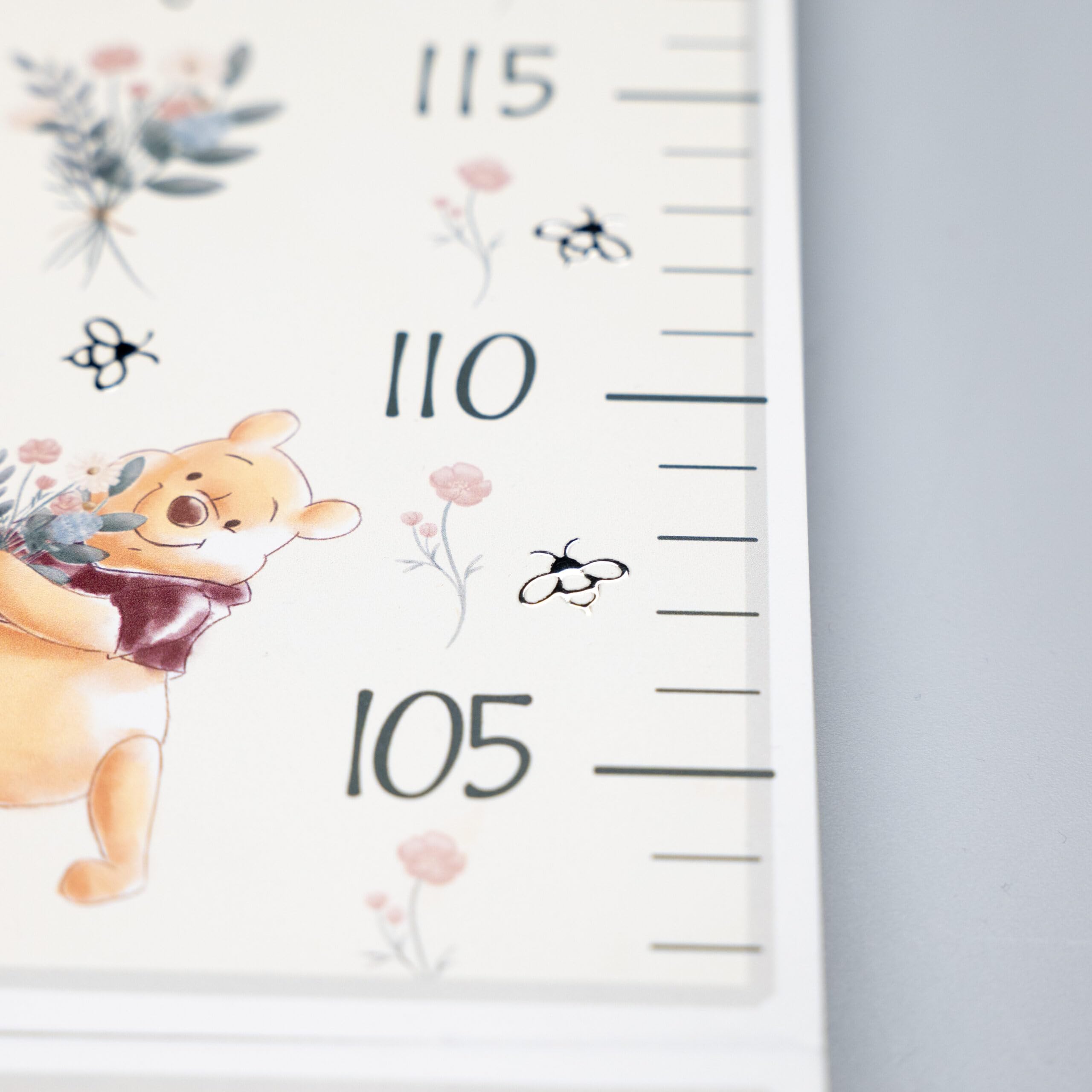 VALENTI & CO. Disney Winnie The Pooh Metro da Parete per Bambini 76x11 cm Legno Argento Regalo Battesimo Compleanno