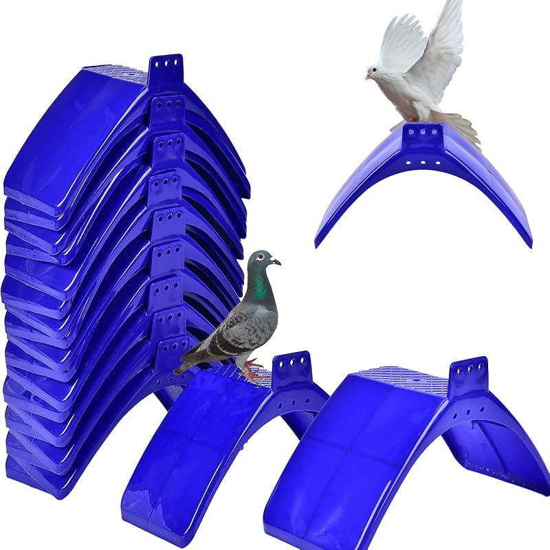 Poleiro de plástico para pombos e aves tuhanying-us azul, 20 unidades