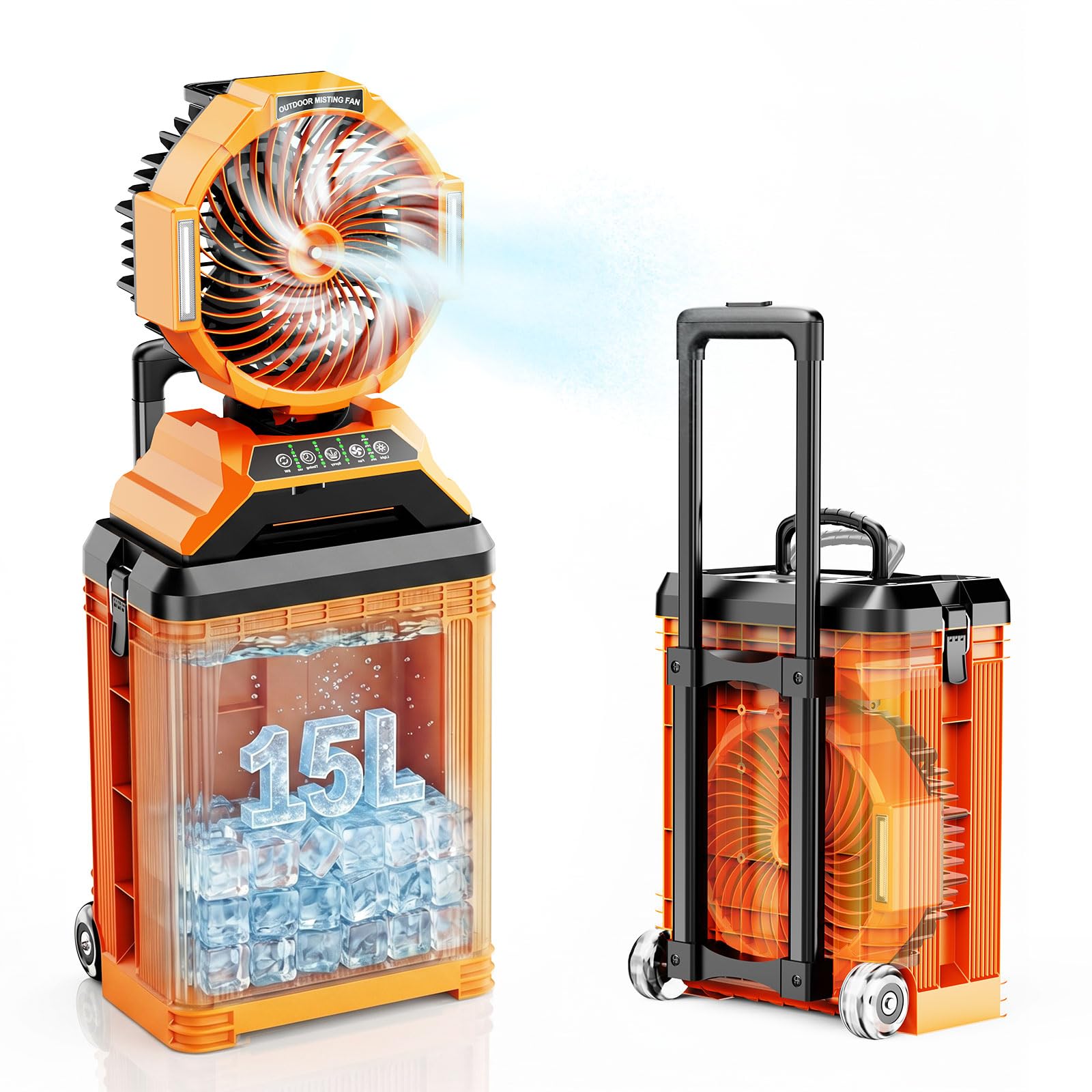 Powdeom 15L Wheeled Misting Fan