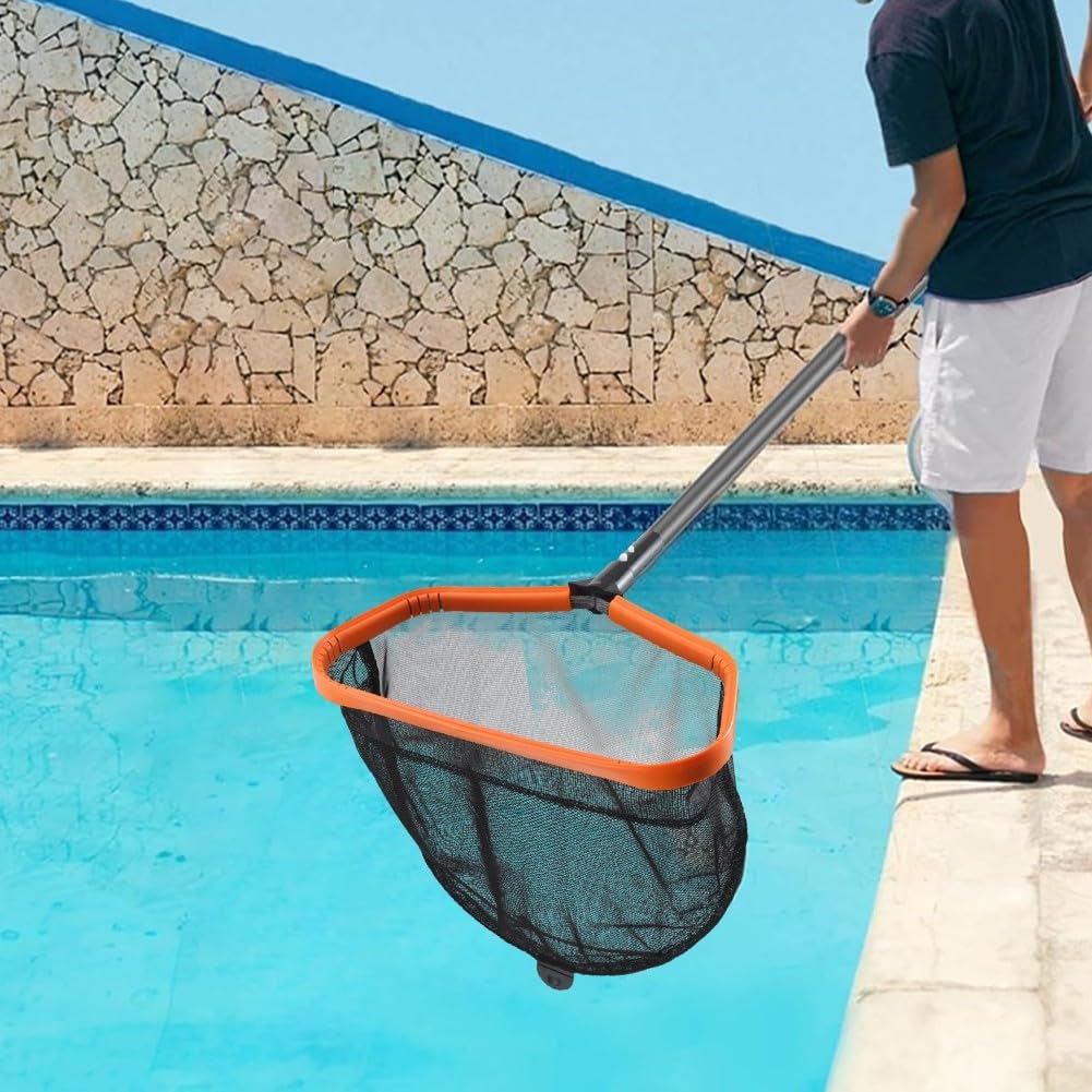 Yuanpgky Épuisette de piscine avec double couche pour sac en maille ultra fine, cadre en aluminium de grande capacité pour un retrait efficace des débris des piscines, jacuzzis et