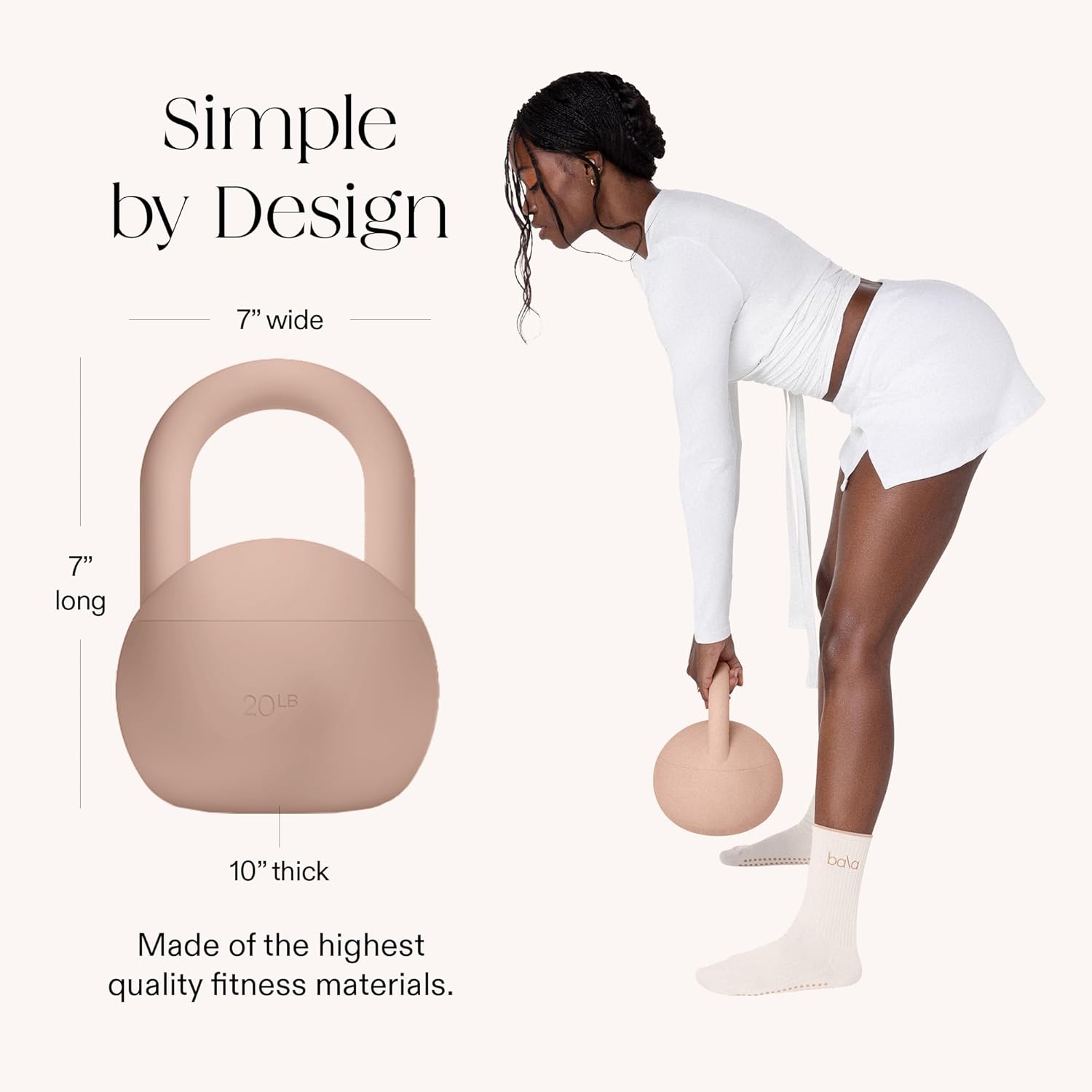 Bala Kettleball, Soft Kettlebell for Women - Kettlebells Strength & Core Training Equipment for Home Gym Workouts - Anti-Slip Grip Exercise Weights with Cushioned Impact-Resistant Base