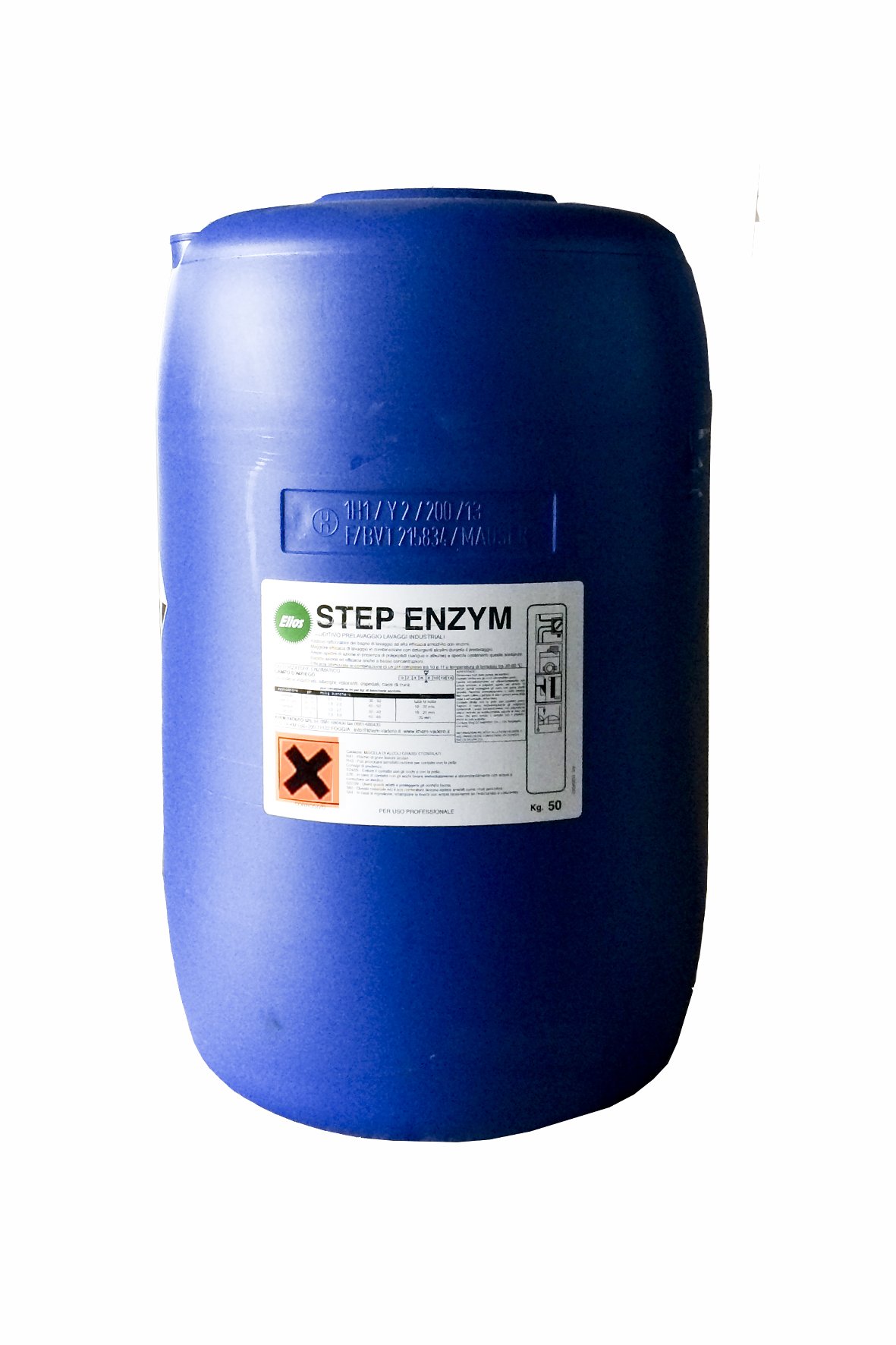 Elios - Etap ENZYM dodatek wzmacniający kąpiel do mycia wysokiej skuteczności wzbogacony enzymami. Zwiększona skuteczność prania w połączeniu z alkalicznymi detergentami podczas prania wstępnego; w
