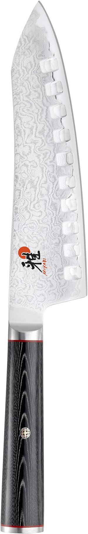 Miyabi Kaizen Hollow Edge Rocking Santoku Knife, 7-inch, Multi