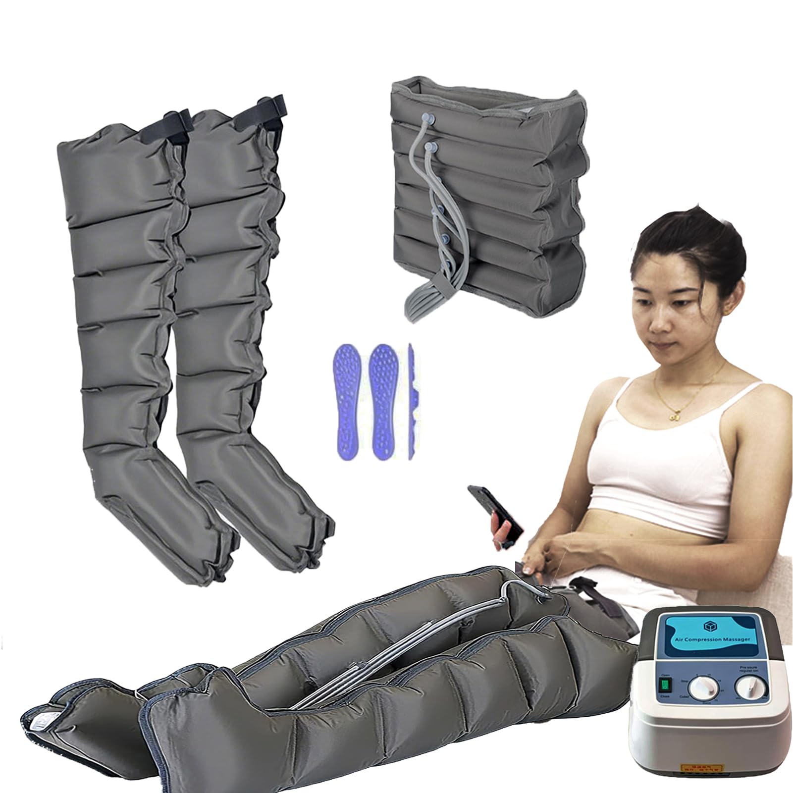 Massagegerät Beine︱ Beinmassagegerät Für Die Lymphdrainage︱ Lymphdrainage Gerät Massagegerät Beine Recovery Boots︱ Taille︱ Arme︱ Beinabdeckungen︱ Knöchel Und Kalb(Optionale Kombinationssets)