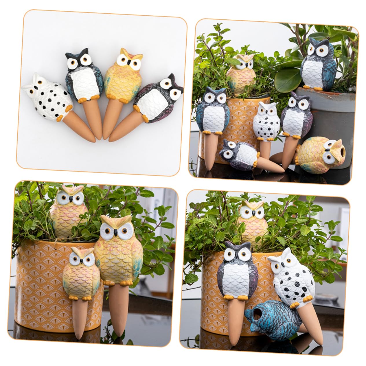 Toddmomy Arroseur Automatique pour Plantes Hibou 210ml, Lot de 4