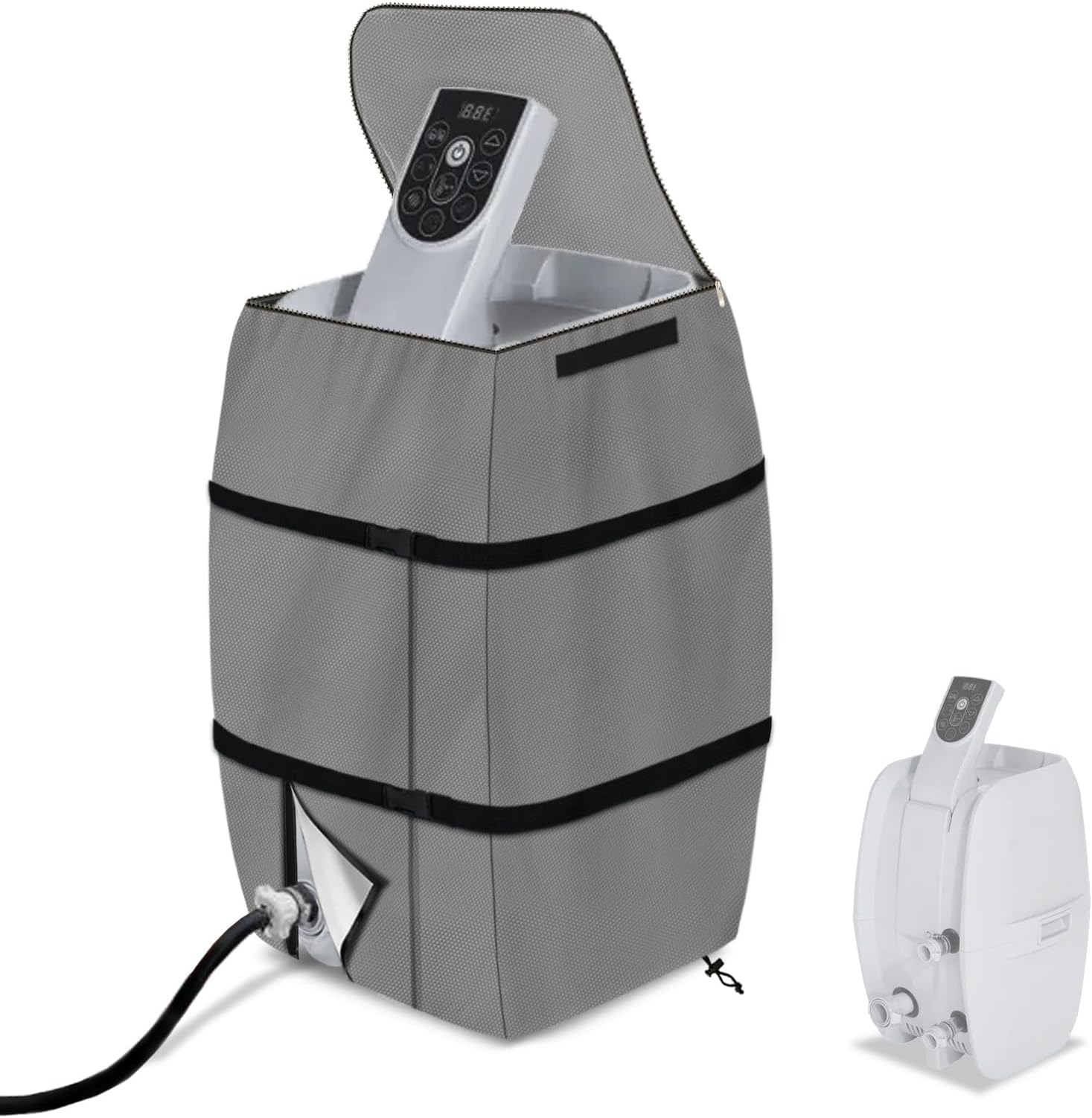 okcool Hot Tub Spa Heater Pump Cover,Inflatable Hot Tub Pump Cover,Suitable for Most Hot Tub Spa Heater Pump on Market