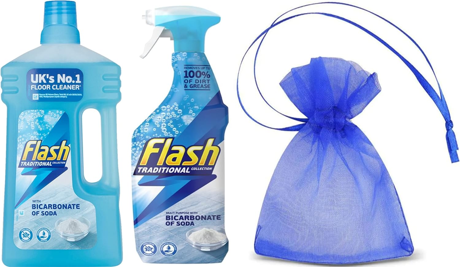 Flash Traditional Collection, with with Bicarbonate of Soda Bundle Floor MultiPurpose Liquid