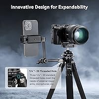 Vista 5 de SmallRig AP-10 Trípode de fibra de carbono, trípode ligero de 52.4 pulgadas para cámara compacta con monopie desmontable, cabezal de bola de 360°