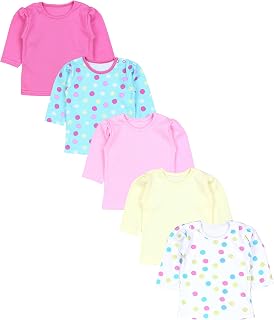 Camiseta de Bebé para Niña deManga Larga Pack de 5