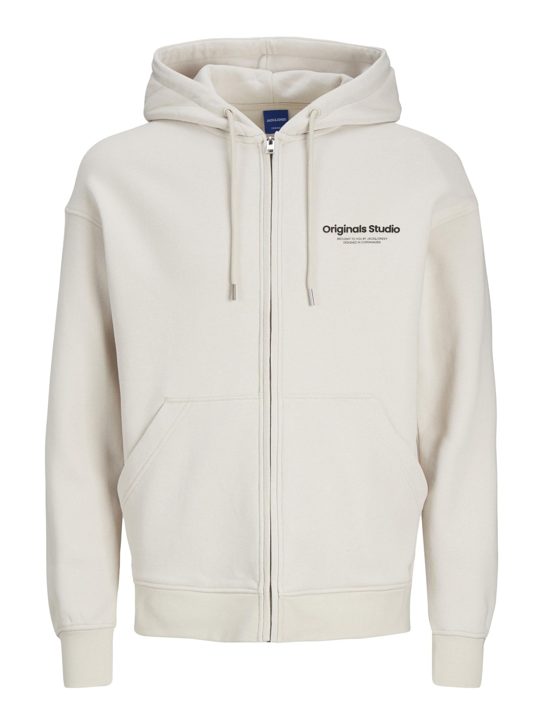Jack & Jones Men's Moonbeam + Vester Zip Hoodie 5XL
