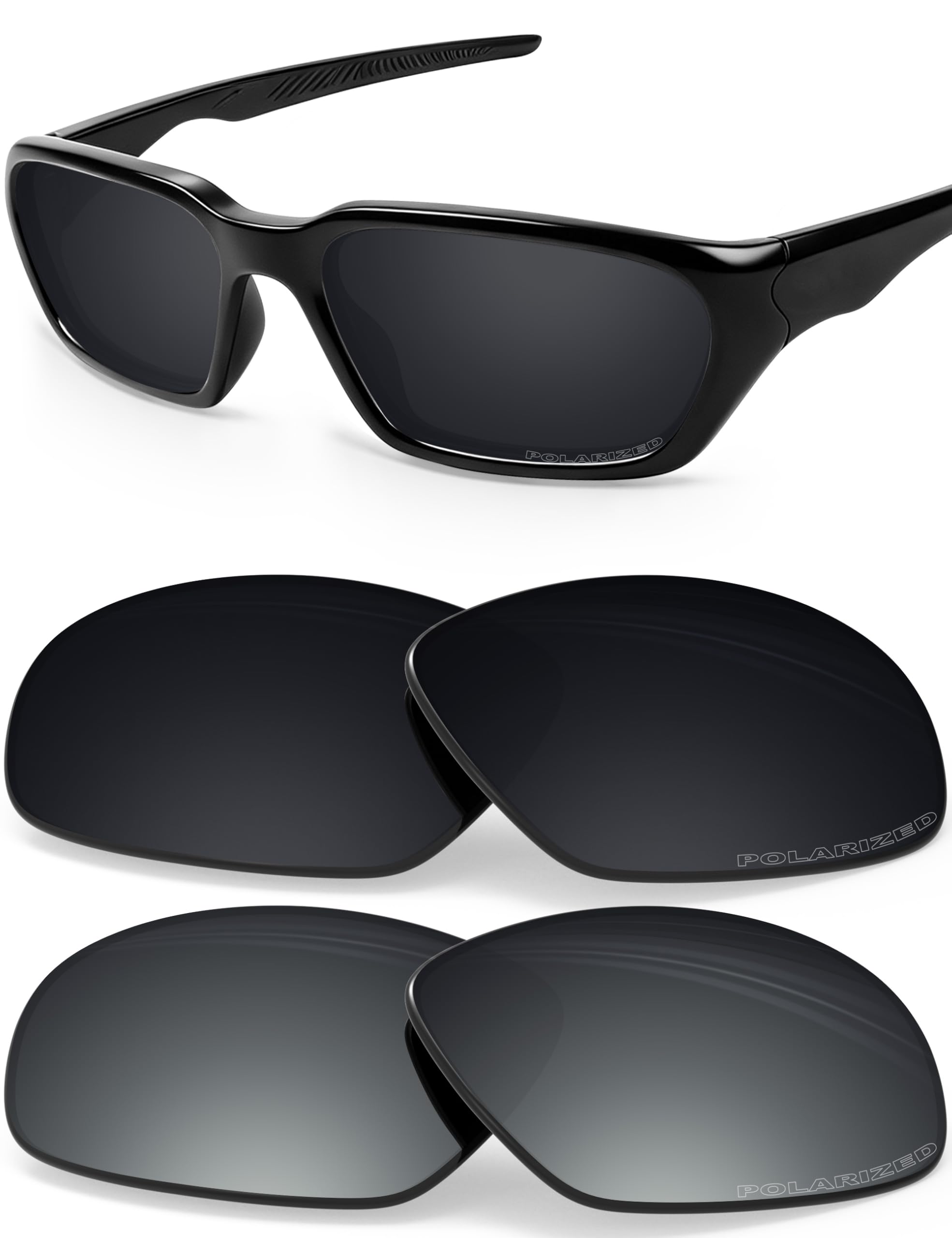 Anti-salt Polarized Replacement Lenses for Oakley Terraforma OO9530 Eyeglass - 2Pairs