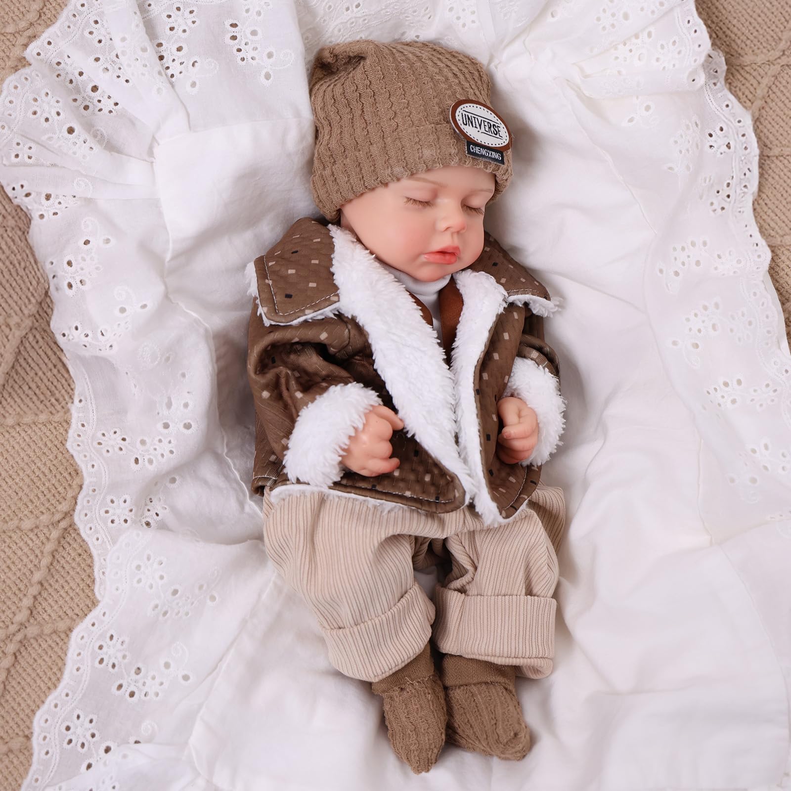 Photo 1 of BABESIDE Silicone Baby Doll Boys - 16 Inch Weighted 4 Pounds, [NOT Vinyl] Reborn Baby Dolls Silicone Full Body Real Life Baby Dolls Gift with Accessories for Kids 3+ & Collectors