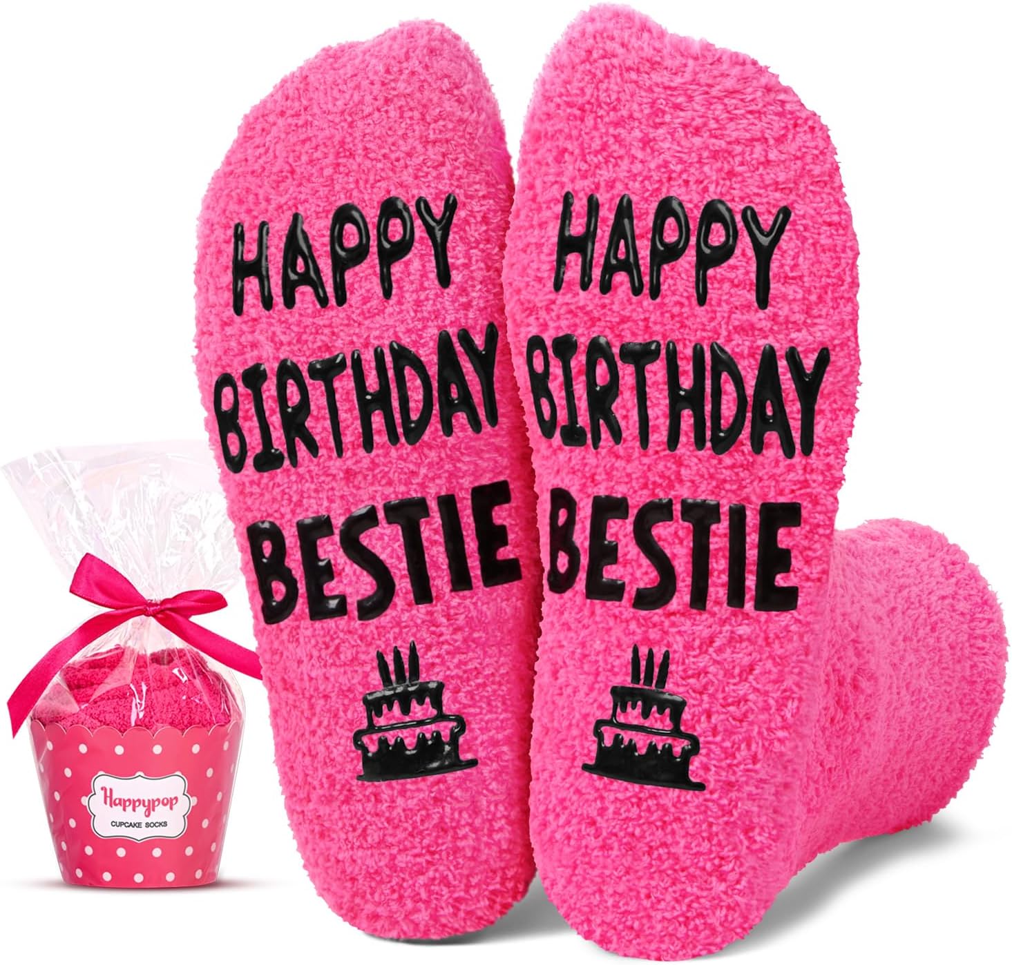 HAPPYPOP Bestfriend Gifts - Friendship Bestie Gifts, Boss Birthday Neighbor Socks