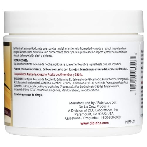 Miniatura 3 de De La Cruz Crema hidratante con vitamina E para rostro y cuello cuidado hidratante de la piel para todo tipo de piel fabricado en Estados Unidos 4