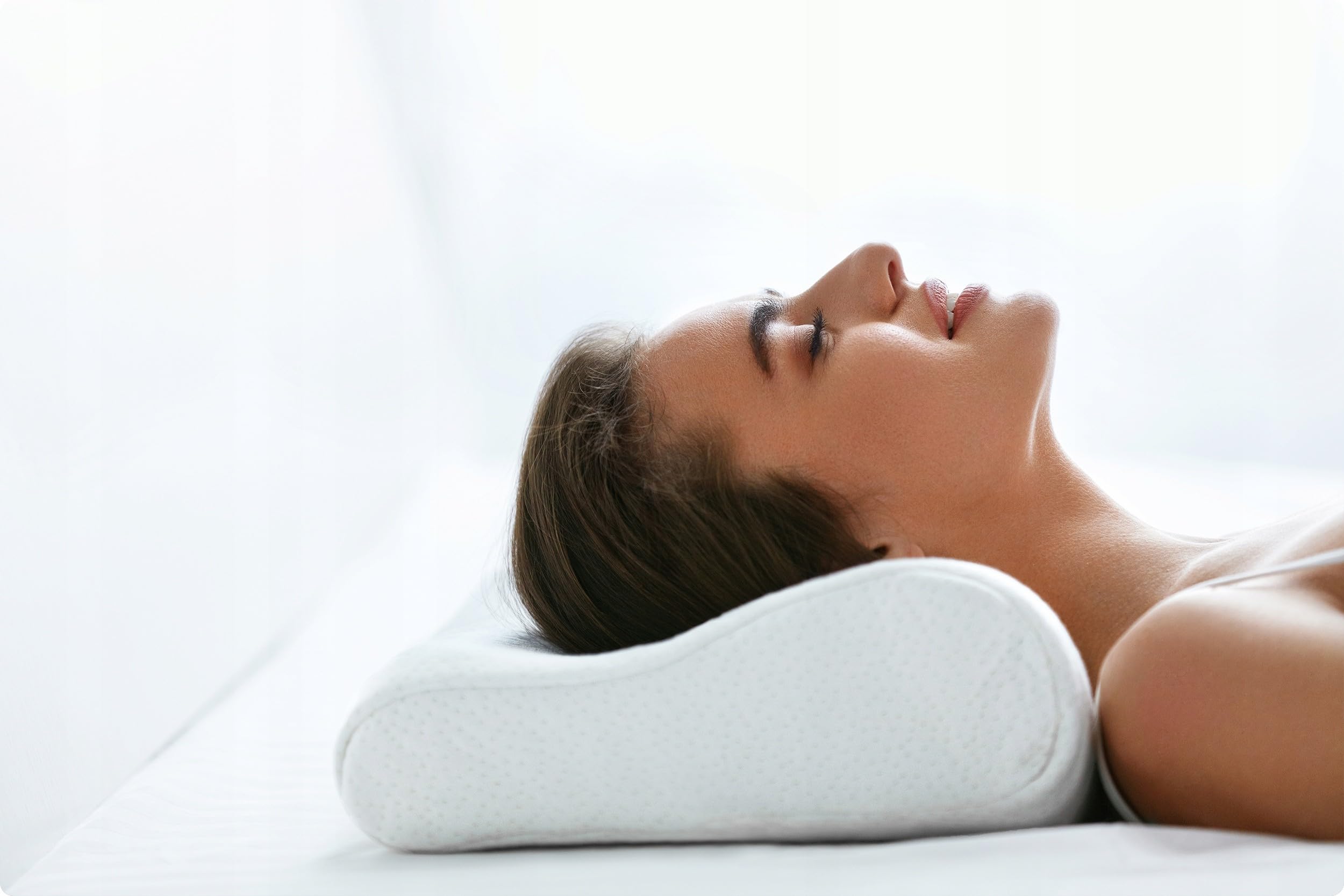 MARPUR Almohada cervical ortopédica, relleno: espuma dureza H3 en blanco, funda lavable, hipoalergénica, antironquidos, tamaño 60 x 35 x 12/7 o 50 x 35 x 12/7