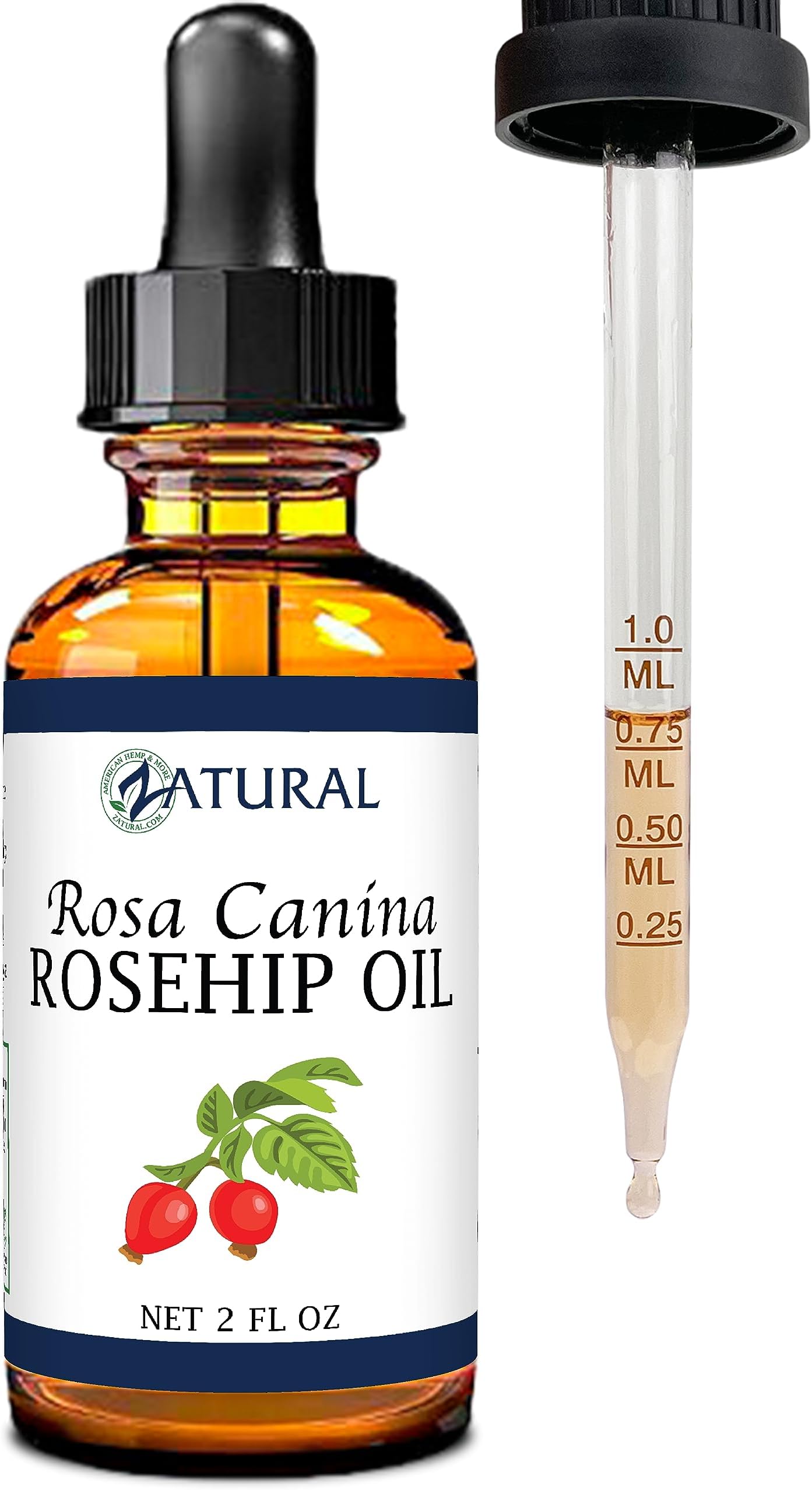 ROSA CANINA - Organic Rosehip Oil for Face, Nails, Hair and Skin - Cold Pressed Rose Hip Oil (2 oz)