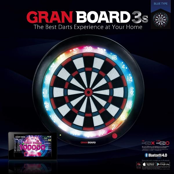 GRANBOARD – Jeu de fléchette Intelligent 3s, Bleu - 2