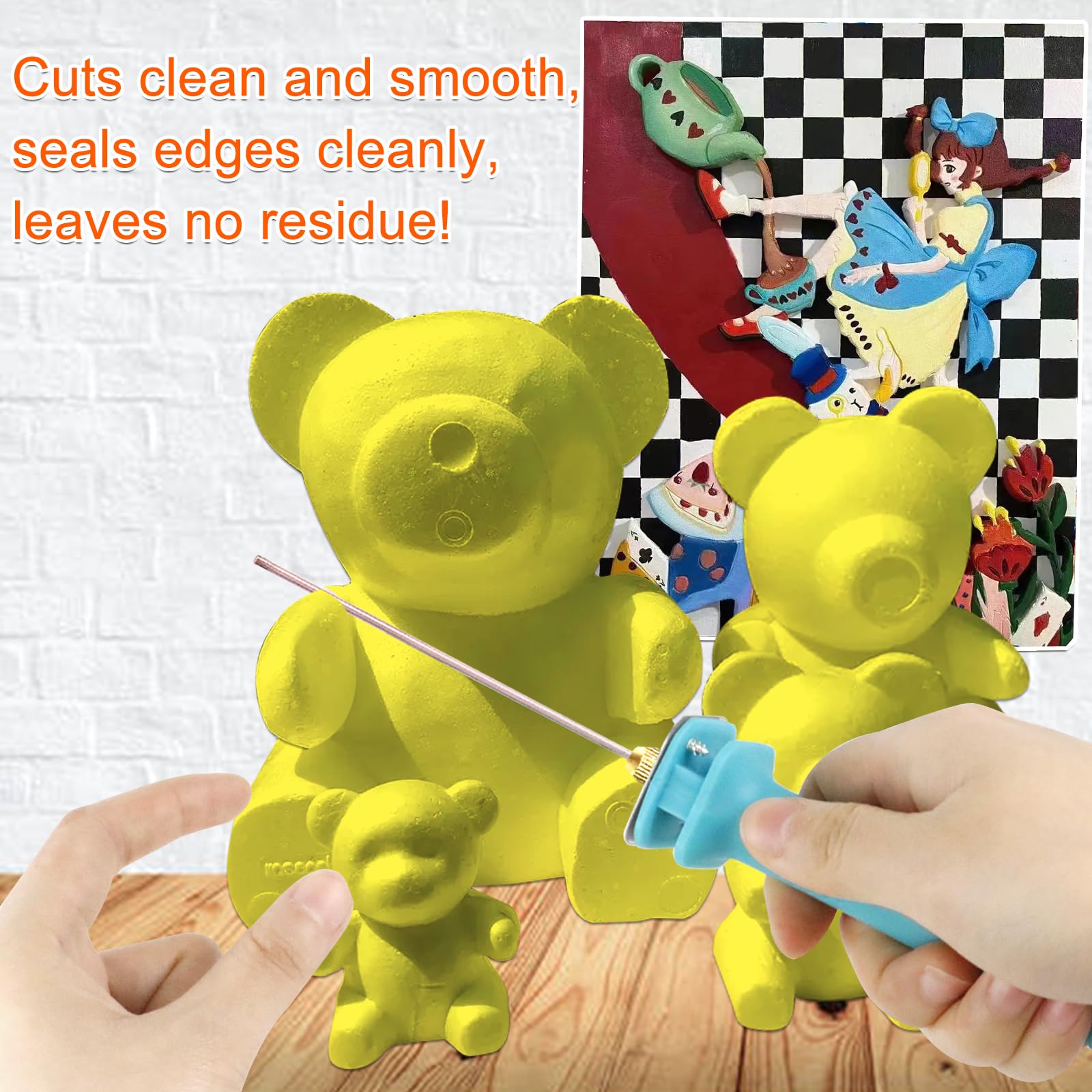 Electric Foam Cutter,110-250V 18W Polystyrene Cutter Styrofoam Cutting Pen,10CM Hot Wire Cutting Pen for Foam Carving DIY Crafts - Image 2