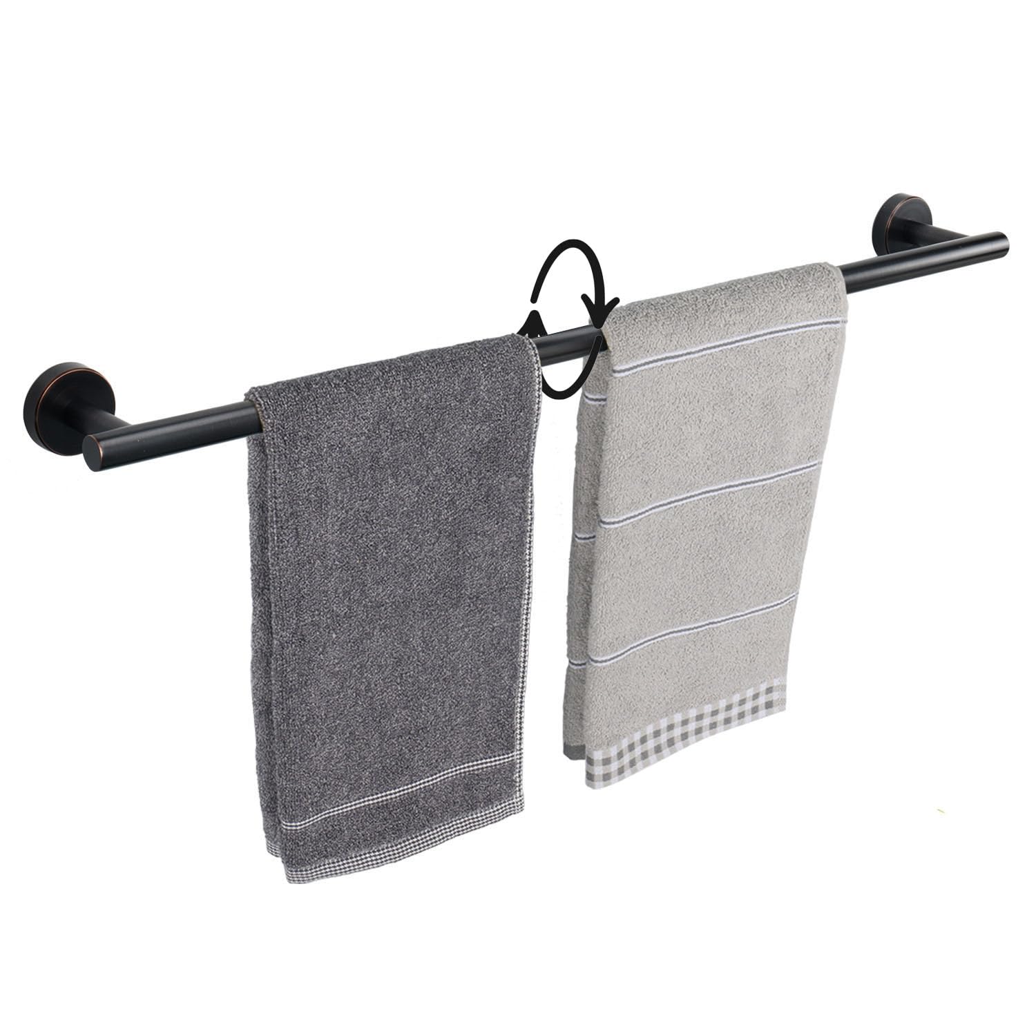 TocTen Barra portasciugamani da bagno, in acciaio inox SUS304, resistente, da parete, 61 cm, bronzo a olio