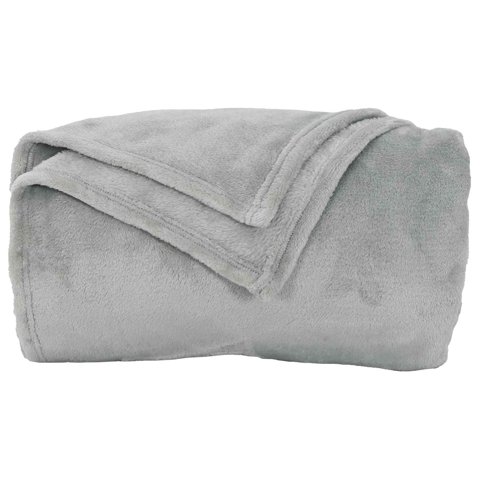 Coperta in pile, 6 pezzi, grigio, 220 x 240 cm, per soggiorno, camera da