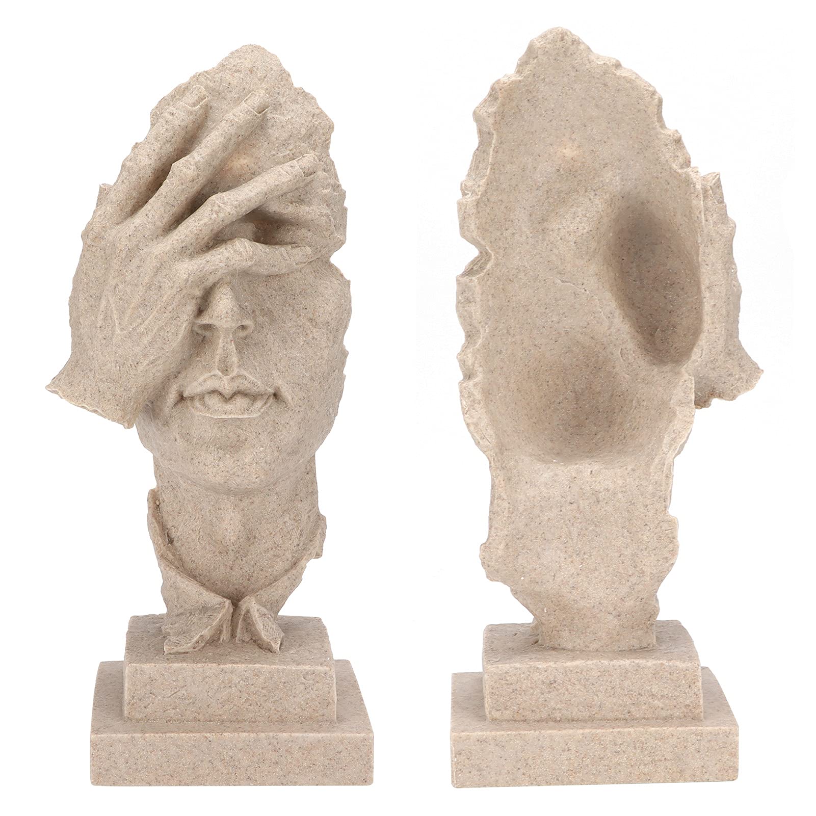 TOPINCN Abstract Sculpture Decorations Gifts Ornaments Character Artwork Statue Simple European Straightforward The Head Thinker - Image 4