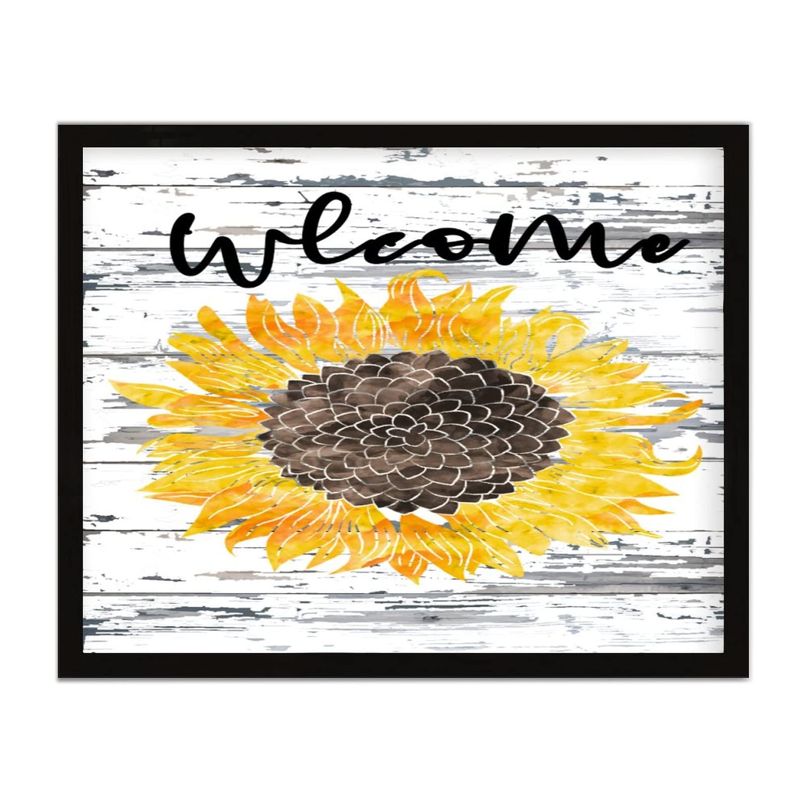 Targa Decorativa In Metallo Con Motivo Girasole E Scritta In Inglese