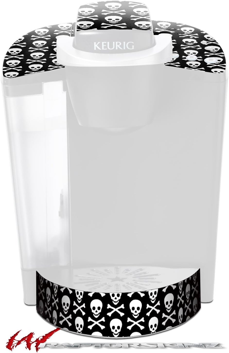 Decal Style Vinyl Skin compatible with Keurig K40 Elite Coffee Makers Skull and Crossbones Pattern (COFFEE MAKER NOT INCLUDED)