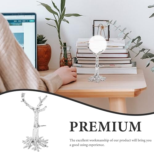 Miniatura 9 de Garneck Soporte de exhibición de bola de cristal, soporte de esfera de metal, soporte de exhibición con forma de árbol plateado, soporte de esfera