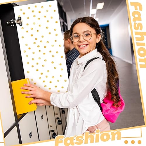 Miniatura 6 de Hsei Papel tapiz magnético de lujo para casillero escolar, 12 x 36 pulgadas, decorativo, extraíble, magnético, accesorios para niñas, niños,