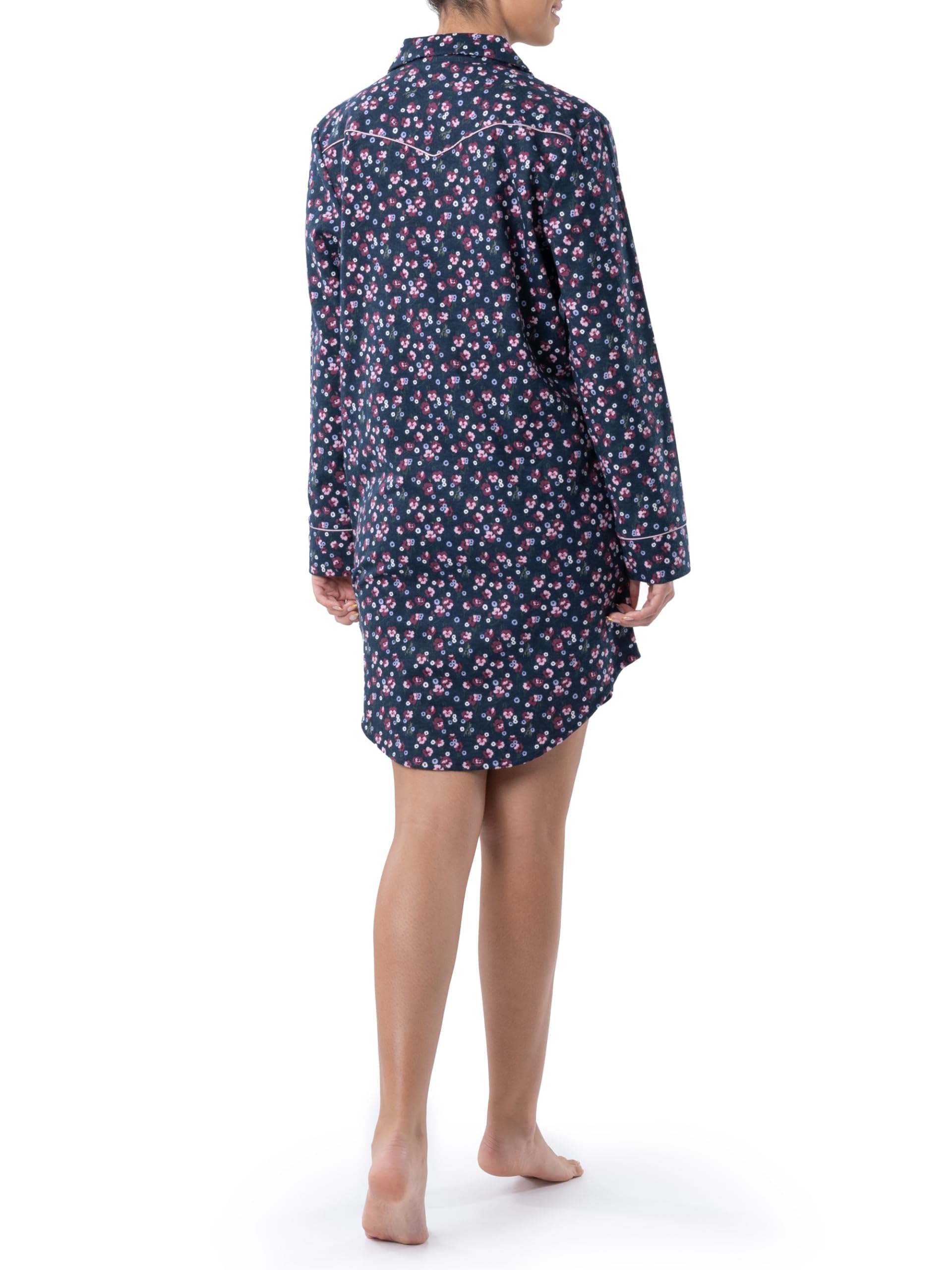 Wrangler Camicia da Notte in Flanella di Media Lunghezza Donna