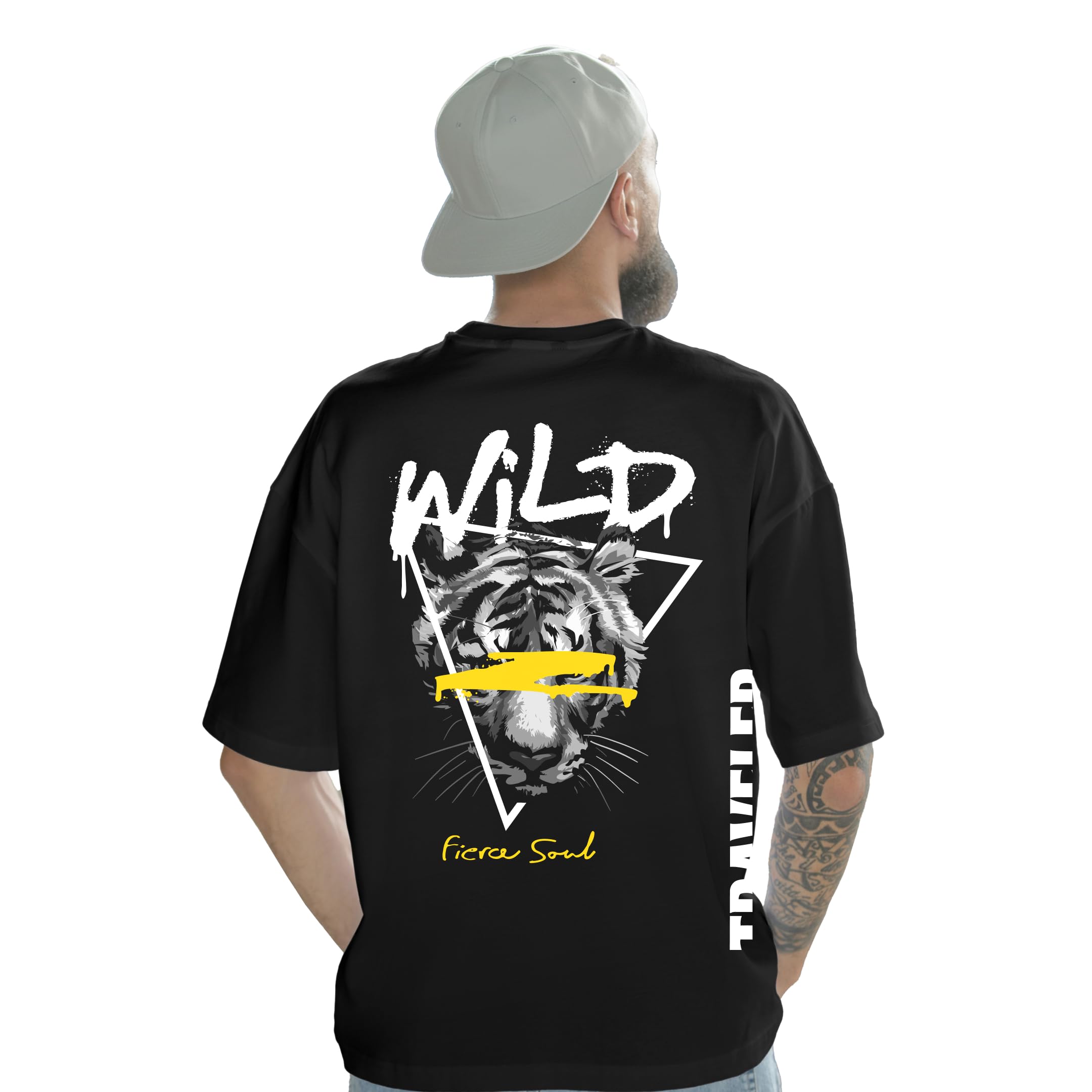 National Geographic Oversized T-Shirts | Round Neck Typographic Printed 100% Cotton Tshirts for Men and Women-image-4