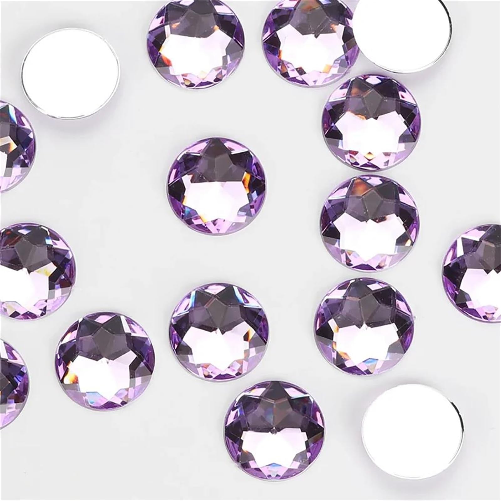 Strass ronds à dos plat violet clair pour illuminer vos ateliers de loisirs créatifs