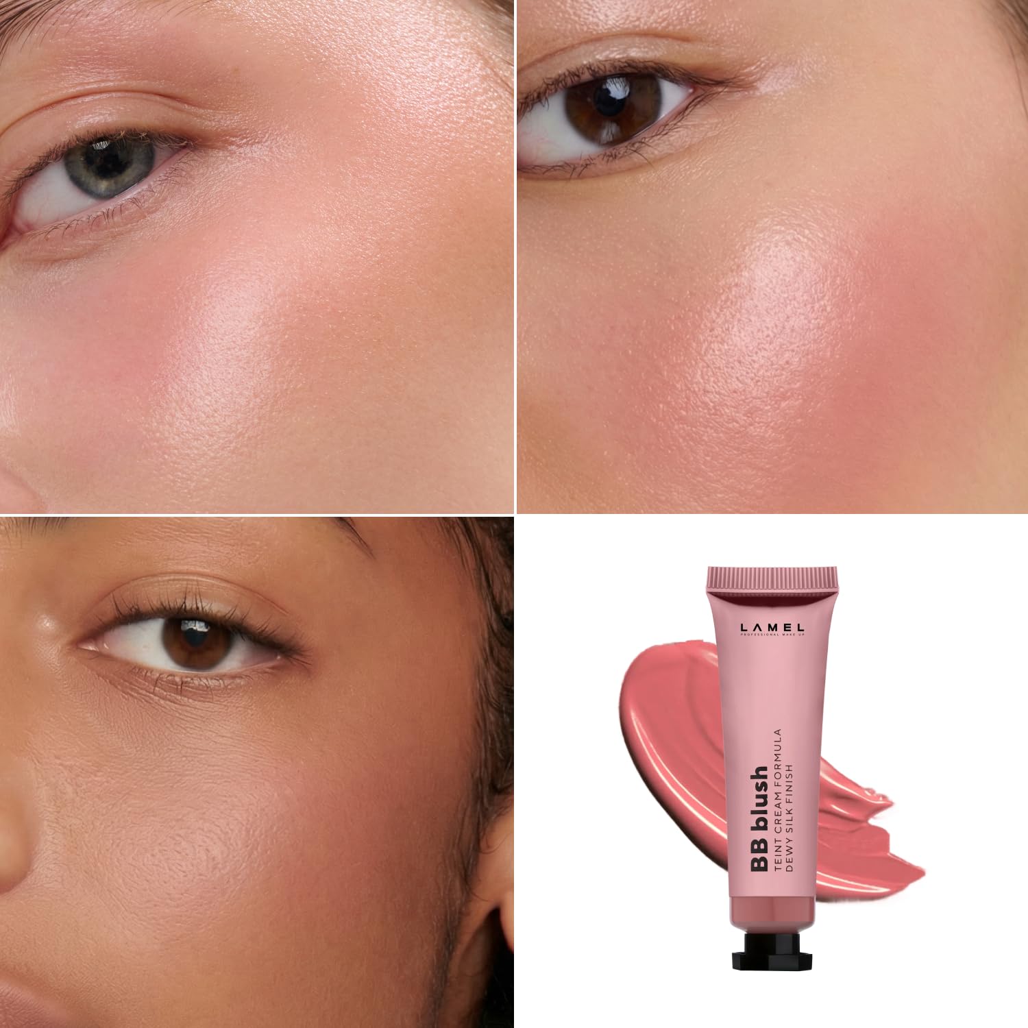 Lamel BB Blush- Tea Rose | Featherlight, Easy Blend Formula | 8hr Long Wear | Rich, Buildable Pigment | All Skin Types | 10ml 1