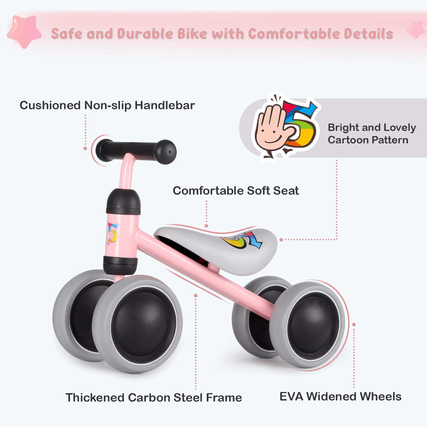Hello-5ive Baby Balance Bike Baby Ride 