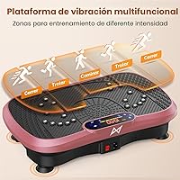 Vista 7 de AXV Placa de vibración para fitness, máquina de ejercicio, vibración, agitación, cuerpo completo, agitador, soporte vibrador, tabla para agitar