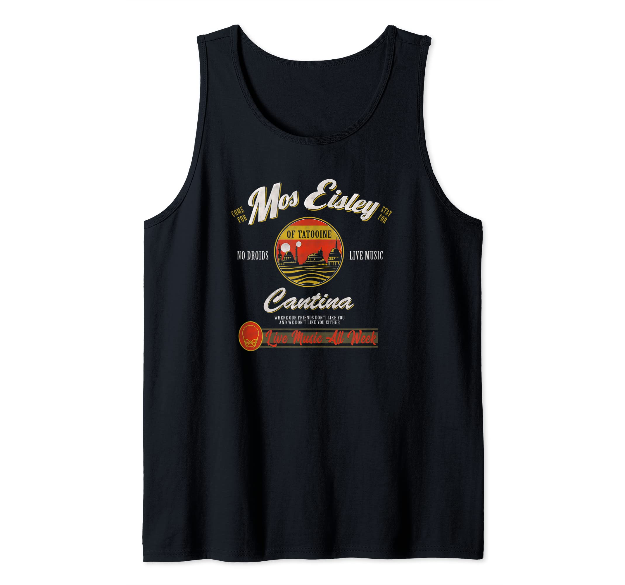 STAR WARSClassic Mos Eisley Cantina Live Music All Week Ad Tank TopOEKO-TEX STANDARD 100