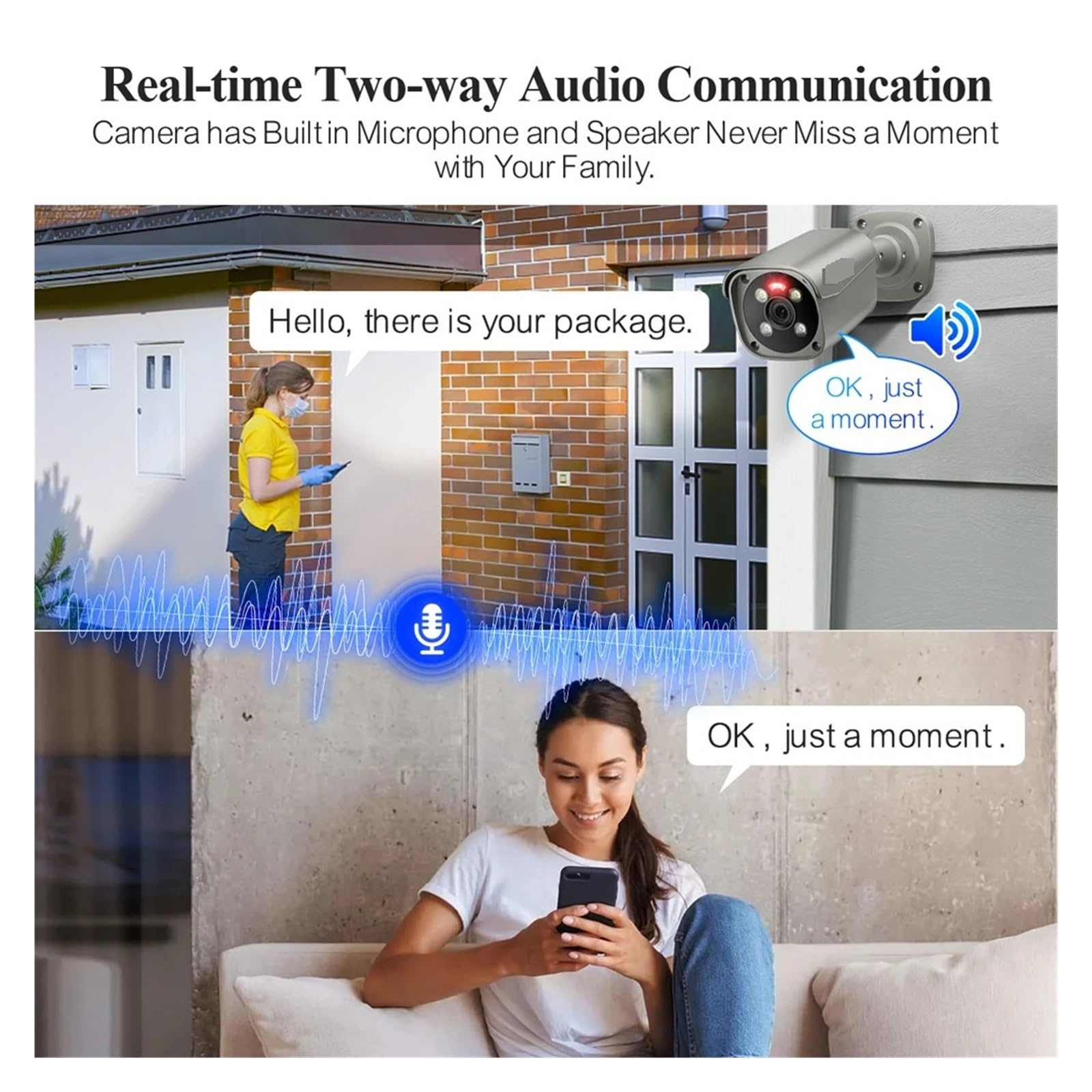 System Kamer Bezpieczeństwa 4K Ultra HD 8MP POE NVR Dwukierunkowy Dźwięk Detekcja Twarzy Kolorowy Zestaw Do Monitoringu CCTV W Nocy Wykrywanie Ruchu(None,8CH NVR 8PCS Camera)