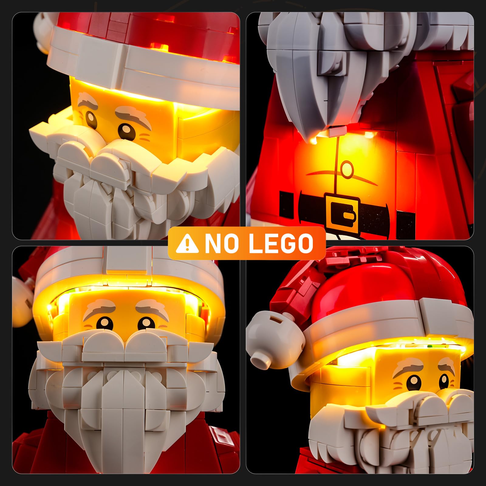 LIGHTAILING Light for Lego-40820 Up-Scaled Santa Minifigure - Easy Install, Hidden Wiring, Home Decor & Gift-Ready (Model Not Included) - Image 3