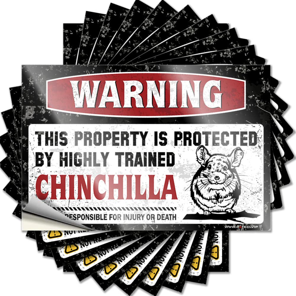 Best Designer Tattoos | Warning This Property is Protected By A Highly Trained Chinchilla Assorted for Truck Decor(12X18CM)