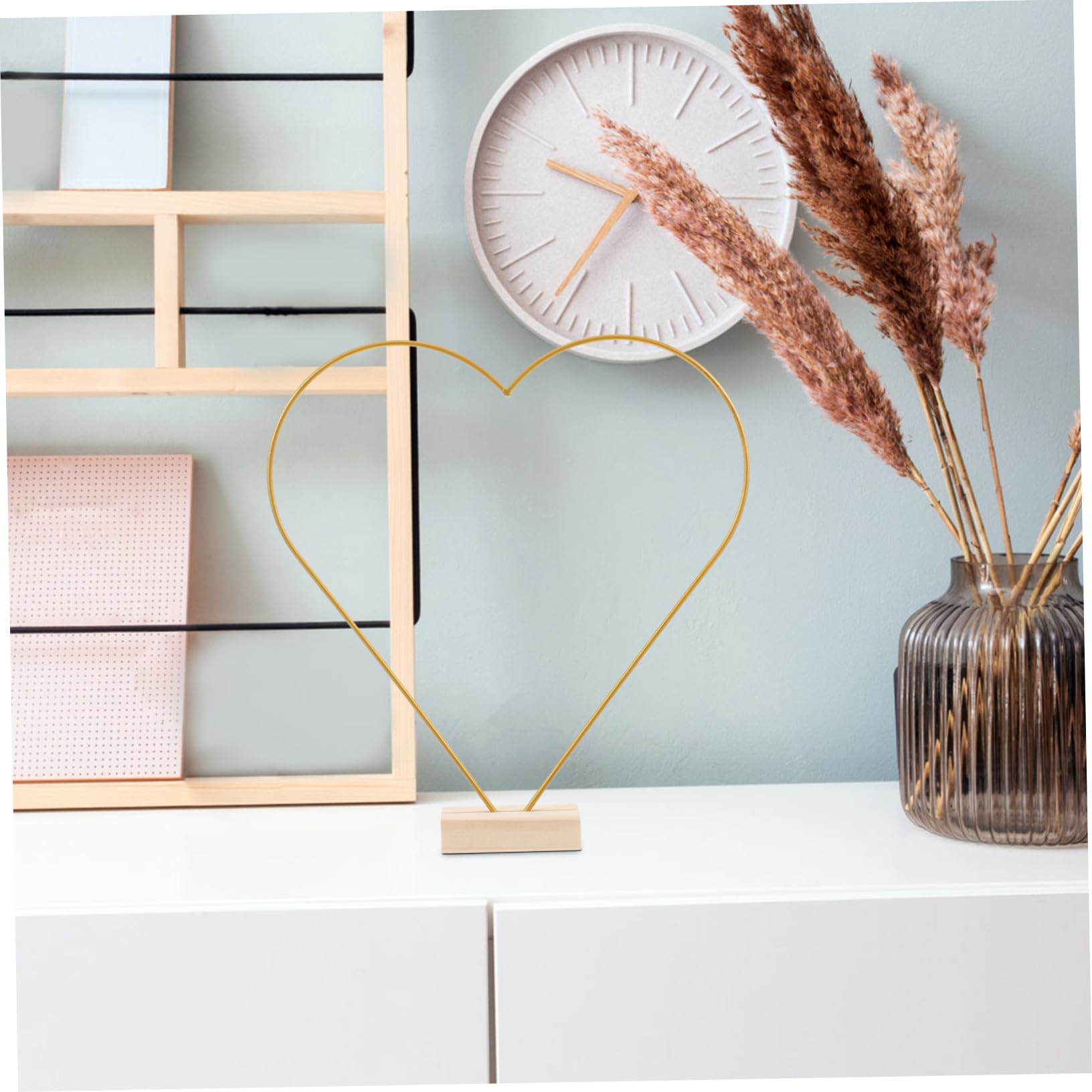10 Sätze Teiliges Metallblumen Hoop mit Holzsockel Goldfarbener DIY Hochzeits Tischkranz Stabile Eisenringe für Vielseitige Party und Tischdekoration
