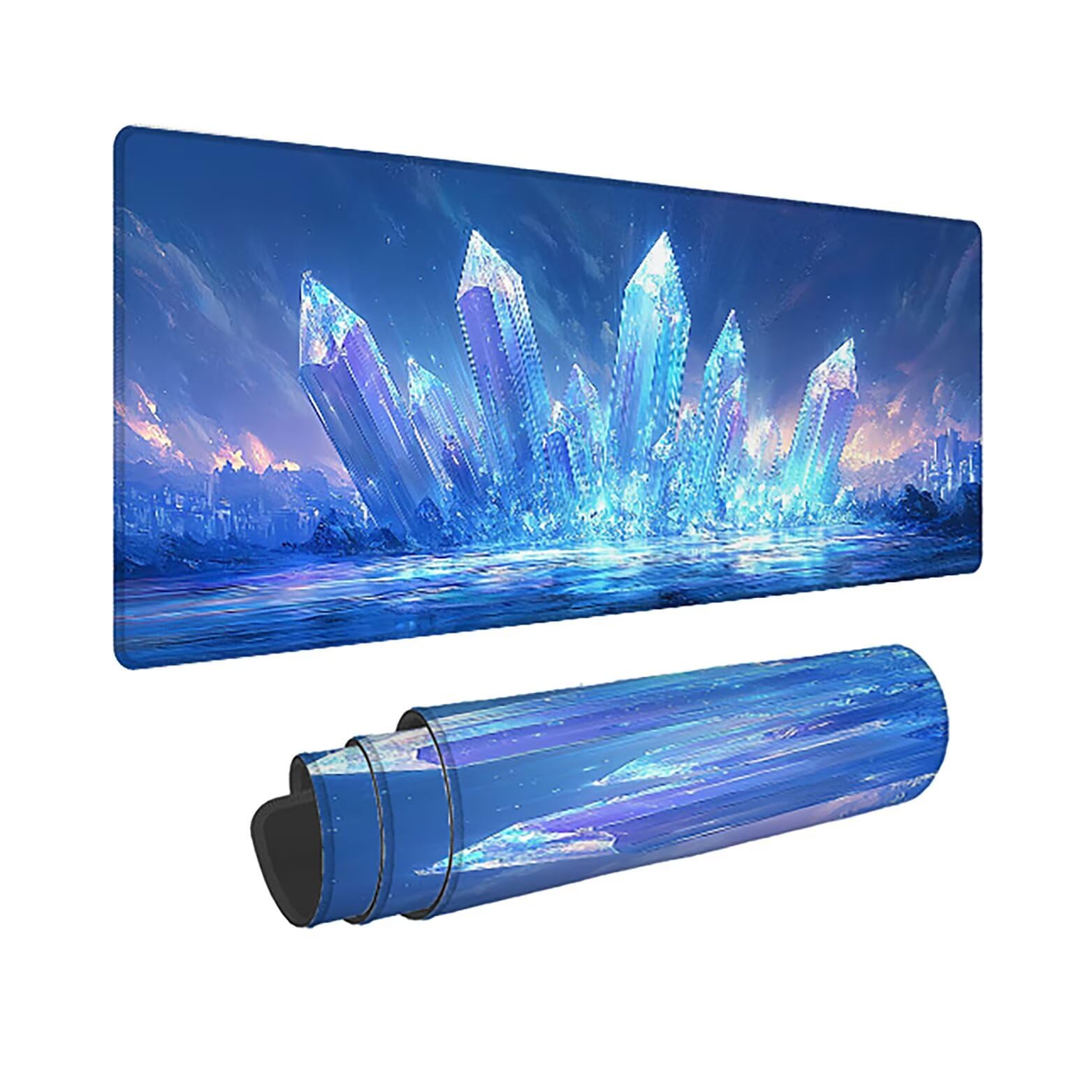 Podkładka pod mysz do gier XXL Crystal Pejzaż, podkładka pod mysz XXL 1400 x 600 x 3 mm, podkładka pod mysz matowa, bardzo duża tkanina na biurko dla graczy, antypoślizgowa podstawa, dla graczy