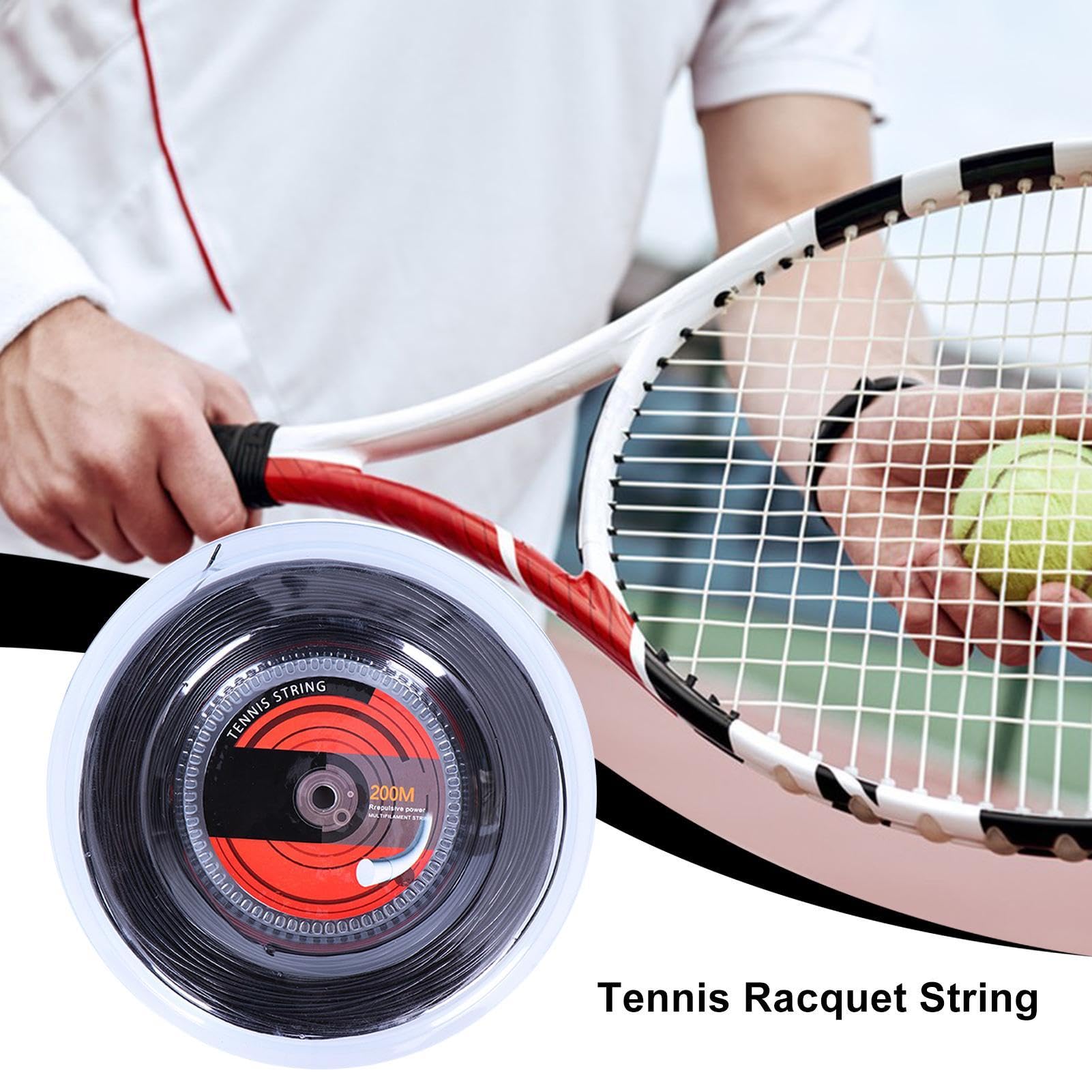Tennisschlägersaite – 1,8 m lange Saite mit hoher Festigkeit, 16 g/1,35 mm Saite für Junior- und Fortgeschrittene, verbessert das Schlagerlebnis, Tenniszubehör