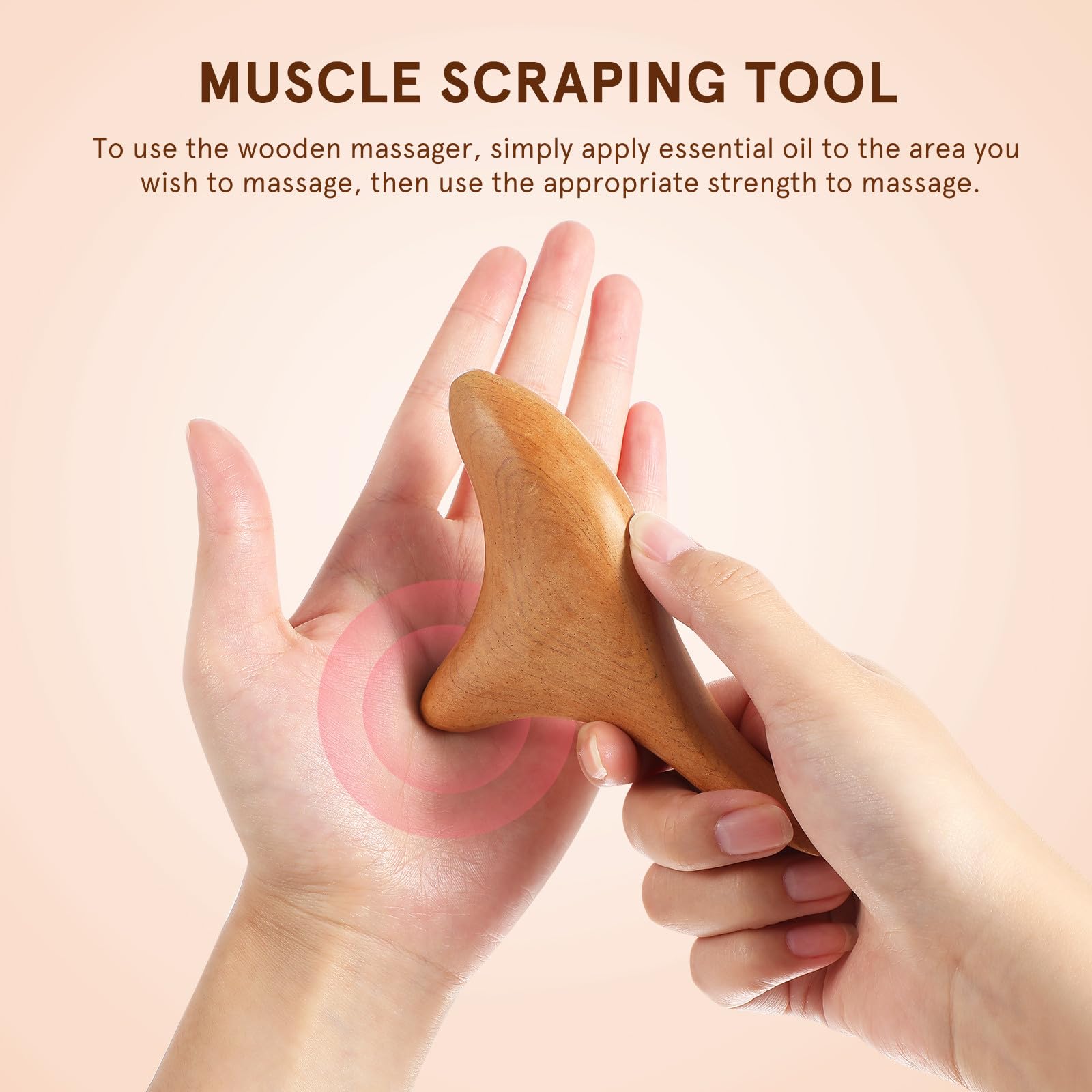 ABOOFAN Outil de Massage Thaïlandais en Bois Jaune pour Pied et Taille, Planche Triangulaire Compacte et Élégante, Fonction Multi-usage de Grattage pour Massage Relaxant