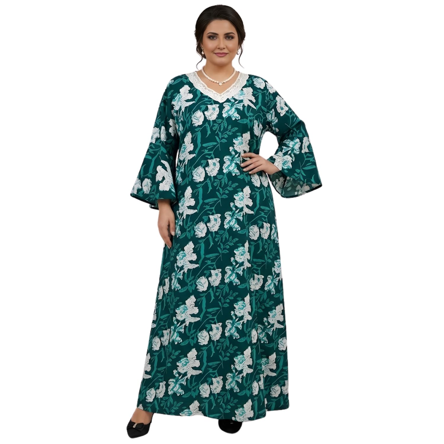 MyNatika Women’s Rayon Nighty Gown with Bell Sleeves | Plus Size Floral Printed Maxi Night Dress | Soft Breathable Kaftan ... - Review, Price and Buying Guide