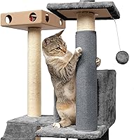 Vista 9 de Furhaven Funda para poste rascador envolvente para gatos de interior, se adapta a postes de hasta 3.5 pulgadas de diámetro, duradera y menos