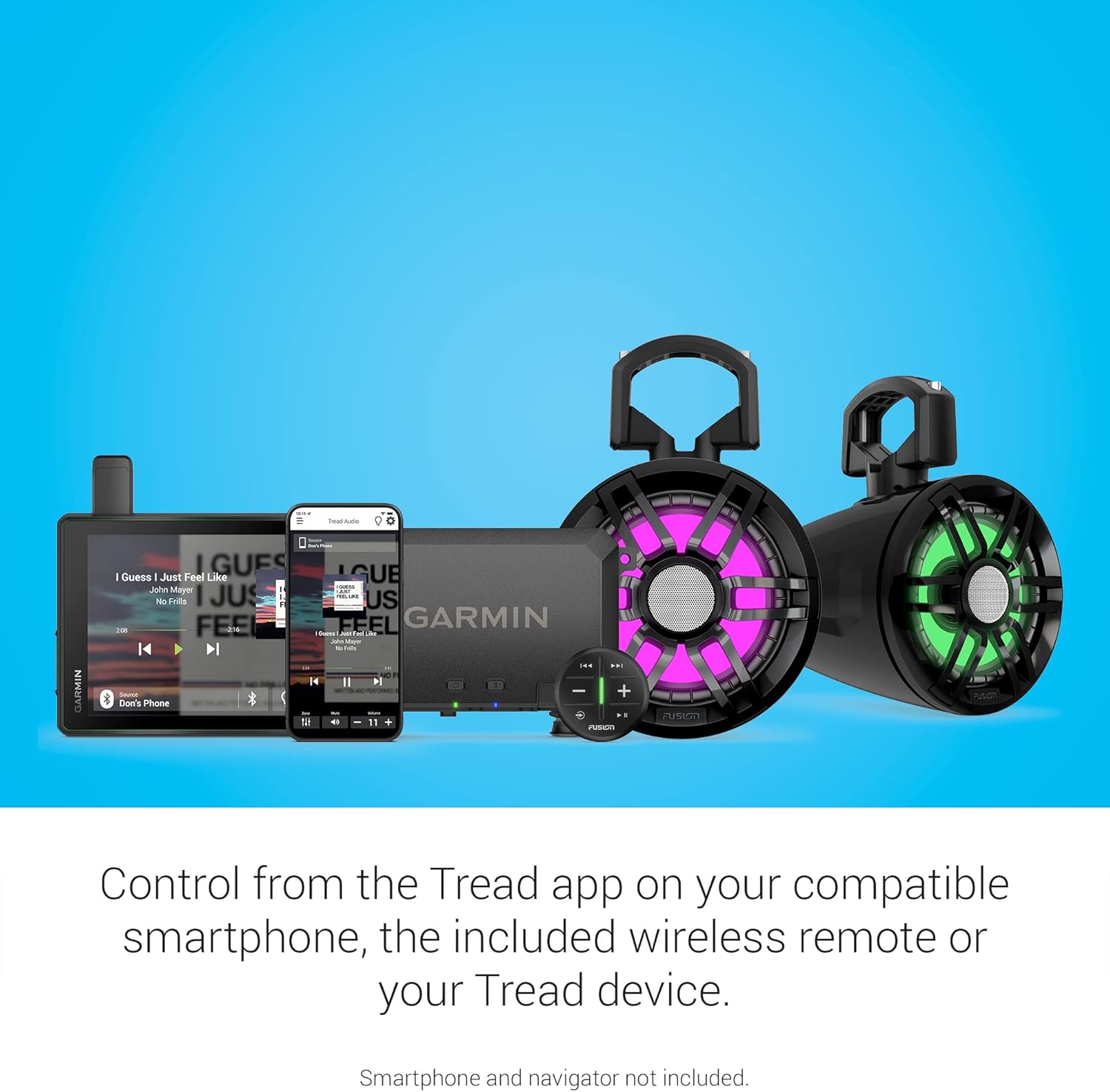 Garmin Tread® Audio System with LED Controller, Rugged Design, Premium Quality Audio, Wireless Control, for Any Off-Road PowerOutdoor Vehicle