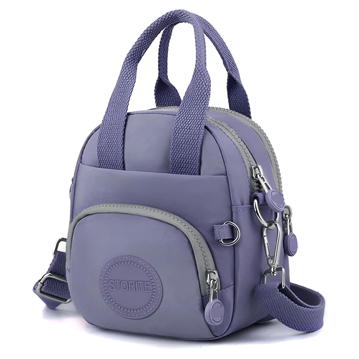 Storite Women’s Mini Shoulder Crossbody Bag | Stylish Small Handbag with Adjustable Strap for Daily Essentials | Nylon Material | Compact & Lightweight, (Purple 15x 8x 18cm) Storite Women’s Mini Shoulder Crossbody Bag | Stylish Small Handbag with Adjustable Strap for Daily Essentials | Nylon Material | Compact & Lightweight, (Purple 15x 8x 18cm)